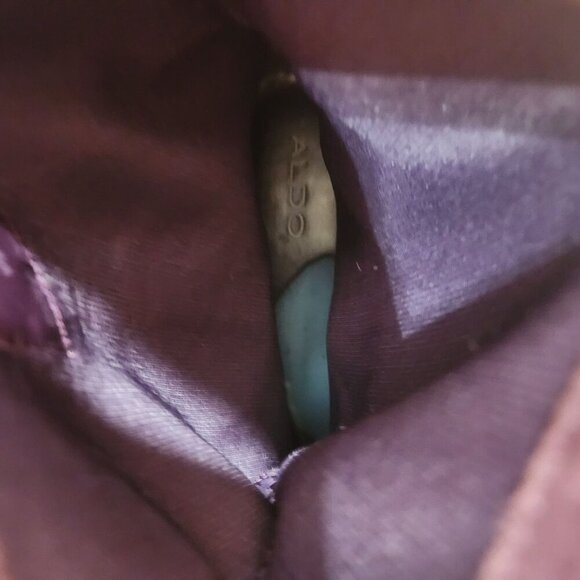 Aldo Womens Purple Suede Ankle Slouch Boots Size 38 EU - Picture 4 of 6